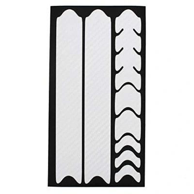 Abbildung von AlphaShield Fahrrad Rahmenschutz Kettenstreben Schutz Folie Aufkleber Rahmen Carbon MTB BMX Lackschutz K099 (Carbon Weiß)