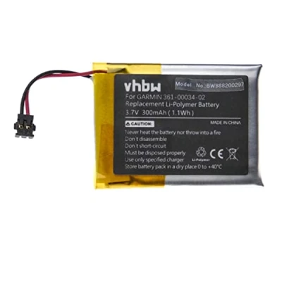 Abbildung von vhbw Akku kompatibel mit Garmin Fenix 3 HR, Smartwatch Uhr Fitnessarmband (300 mAh, 3,7 V, Li Polymer)