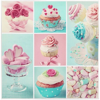 Abbildung von Ambiente Haus Leinwandbild &quot;Cup Cake Bild 50cm&quot;, (1 St.)