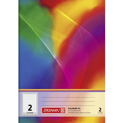 Abbildung von Brunnen 104538202 Schulheft A5 (32 Blatt, liniert, mit Rand, Klasse 2)