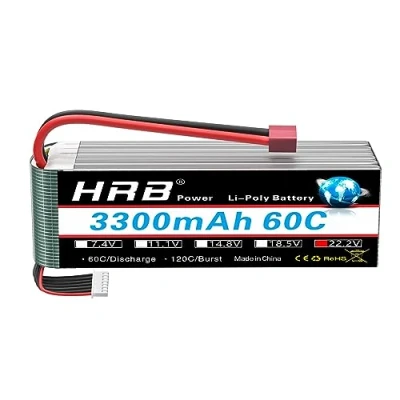 Abbildung von HRB 6S 22,2V 3300mAh 60C Lipo Akku mit Deans T Stecker für RC Quadcopter 500 Größe Hubschrauber Auto LKW Boot Hobby