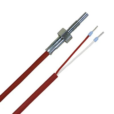 Abbildung von iOVEO 016EF01202 M4 Einschraubfühler/Temperaturfühler PT100, Gewinde 2 Meter Silikon Leitung