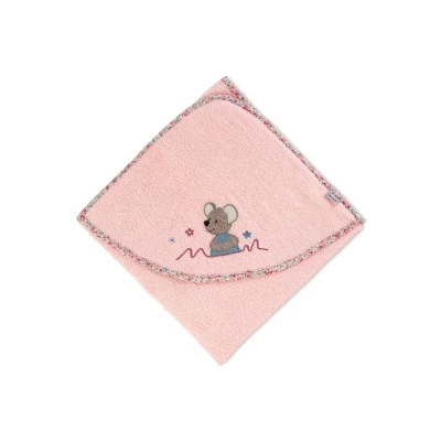 Abbildung von Sterntaler Hooded BATH Towel Mouse Mabel Badetuch für Kinder, Größe: One Size, Light pink