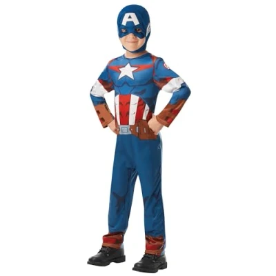 Abbildung von Rubie&#039;s 640832S Marvel Avengers Captain America Classic Child Costume, Boys, 3 4 Jahre, World Book Day Halloween