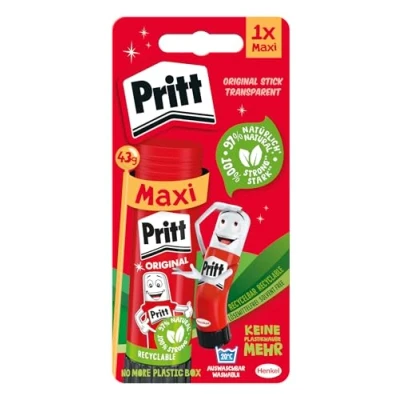 Abbildung von Pritt Klebestift, sicherer und kinderfreundlicher Kleber für Kunst Bastelarbeiten, starker Klebstoff Schule &amp; Bürobedarf, 1x43g Stift