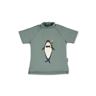 Abbildung von Sterntaler Kurzarmschwimmshirt HAI Surfshirt für Kinder, Größe: 116/122, Dunkelgrün