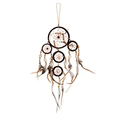 Abbildung von 40cm x 9cm Großer Traumfänger Braun Dreamcatcher Kauri Muschel