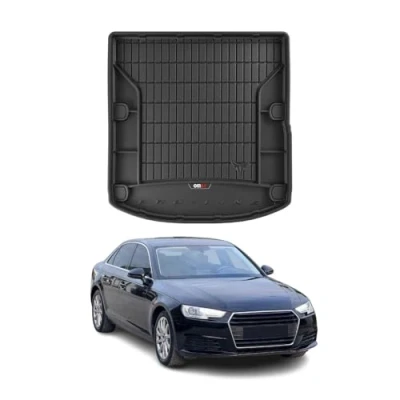 Abbildung von OMAC Gummi Kofferraumwanne kompatibel mit Audi A4 S4 B9 Limo 2015 2024 TPE Laderaumwanne