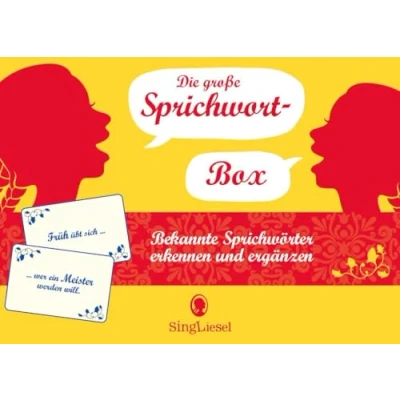 Abbildung von Die große Sprichwort Box. Das beliebte Quiz Spiel für Senioren. Rätsel Spaß, Beschäftigung und ideales Gedächtnistraining Auch bei Demenz.