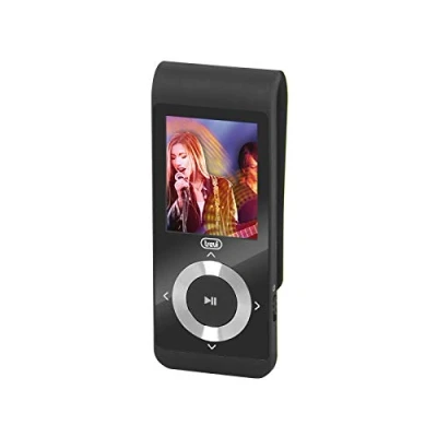 Abbildung von Trevi MPV 1728 SD MP3 Player mit FM Radio, Micro Card inklusive, Movie Player, wiederaufladbarer Akku, Clip für Sport, Schwarz