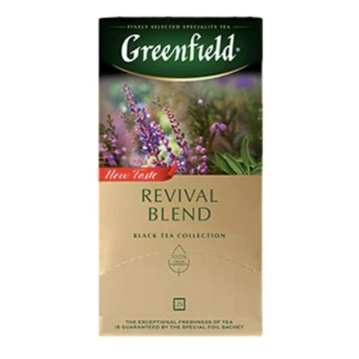 Abbildung von GREENFIELD REVIVAL BLEND NEU Schwarztee Aromatisierter Schwarzer Tee mit Salbei und Eukalyptus 25 beutel