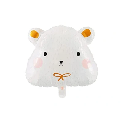 Abbildung von PartyDeco Folienballon Eisbär 51x45cm für Helium geeignet Luftballon Kindergeburtstag Babyparty Schulanfang