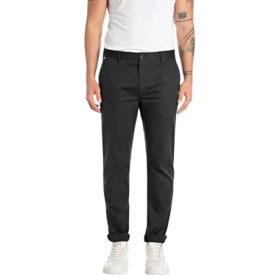 Abbildung von Replay Pants Chino, Herren, Größe: 32x34, Black