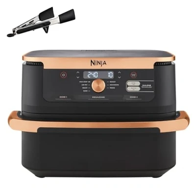 Abbildung von NINJA Heißluftfritteuse Foodi MAX Dual Zone AF500EUCP 10,4 L kupfer/schwarz