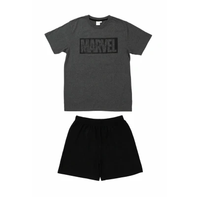 Abbildung von Marvel SET Nachtwäsche Set, Herren, Größe: Large, Grau schwarz