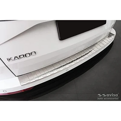 Abbildung von Avisa Edelstahl Heckstoßstangenschutz kompatibel mit Skoda Karoq Facelift 2022 + Sportline &#039;Ribs&#039;