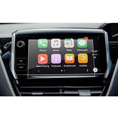 Abbildung von LFOTPP Peugeot 208 2008 GTI 7 Zoll Navigation Schutzfolie Tempered Glas 9H Kratzfest Anti Fingerprint Displayschutzfolie GPS Navi Folie