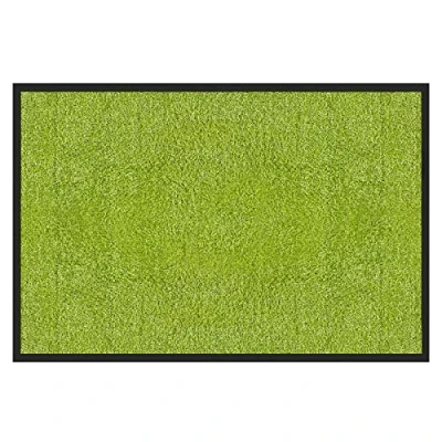 Abbildung von etm Hochwertige Fußmatte schadstoffgeprüft bewährte Eingangsmatte in Gewerbe &amp; Haushalt Schmutzfangmatte mit Top Reinigungswirkung Sauberlaufmatte waschbar rutschfest (120x300 cm, Grün)