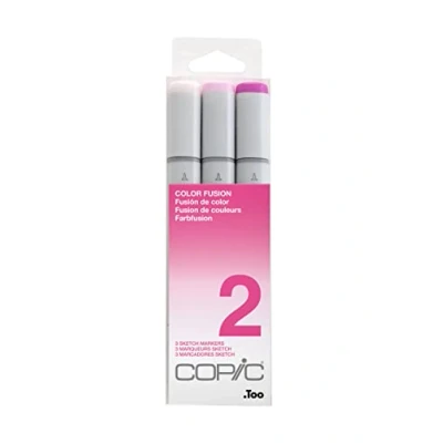 Abbildung von COPIC Sketch Marker Set &quot;Color Fusion 2&quot;, 3 Farben, professionellee Pinsel mit einer flexiblen und mittelbreiten Spitze