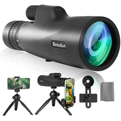 Abbildung von Monokulares Teleskop,10 30X50 Zoom HD Monokular mit IPX7 Nebel Wasserdicht Stoßfest, FMC BAK4 Prisma Teleskop Hohe Leistung Handschlaufe Telefonadapter für Vogelbeobachtung Jagd Camping