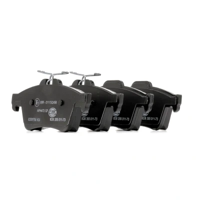 Abbildung von HELLA 8DB 355 011 731 Bremsbelagsatz für Verschleißwarnanzeiger vorbereitet FORD: FOCUS 3, 2 Schrägheck, 3 Turnier, JAGUAR: XJ Limousine