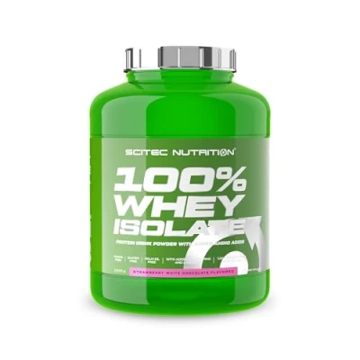 Abbildung von Scitec Nutrition 100% Whey Isolate Reine Proteinleistung mit BCAAs Glutamin &amp; Arginin Zucker Glutenfreie Formel, 1816 g, Erdbeere Weiße Schokolade