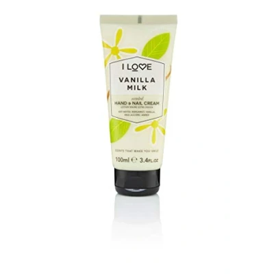 Abbildung von I Love Vanilla Milk Scented Hand &amp; Nail Cream, Packed With Shea Butter Coconut Oil to Rejuvenate Nourish the Skin, 93% Naturally Derived Ingredients Including Vitamin, Vegan Friendly 100ml