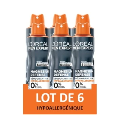 Abbildung von 6x L&#039;Oreal Men Expert Deodorant Spray Magnesium Defense 150ml