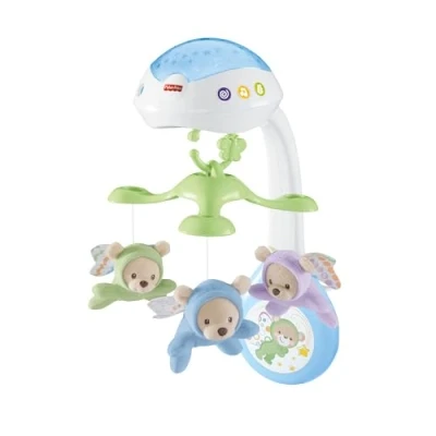 Abbildung von Fisher Price® Mobile 3in1 Traumbärchen Mobile, mit Sternen Projektion an die Zimmerdecke