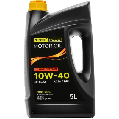 Abbildung von Ridex Plus Active Defense 10W 40 5l Motoröl 1862O0111P VOLKSWAGEN: Golf 4 Schrägheck, 7 5 AUDI: A6 C5 Limousine