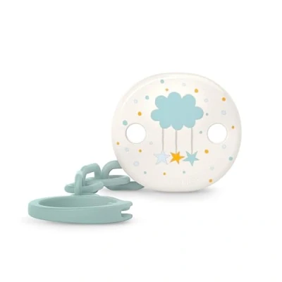 Abbildung von Suavinex, Schnullerkette, Schnullerband, Clip, für Babys +0 Monate, Schnullerkette Weiche und Flexible, Dreams Blue