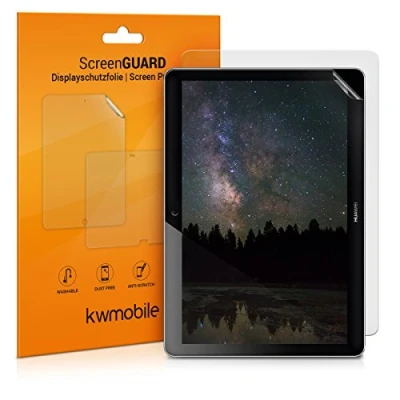 Abbildung von kwmobile 2X Tablet Schutzfolie kompatibel mit Huawei MediaPad T3 10 Folie Full Screen Protector Displayfolie entspiegelt