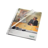 Abbildung von 10 x Leitz Prospekthülle A4 130my PP oben und links offen