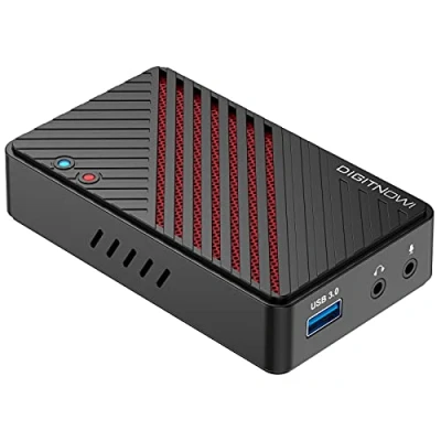 Abbildung von DIGITNOW! 4K HDMI Capture Karte, Spielkarten Gerät mit Unterstützung der Loop 4Kp60 HD Windows YouTube Twitch für PS4 PS5 Xbox Wii U, Streaming und Aufnahme