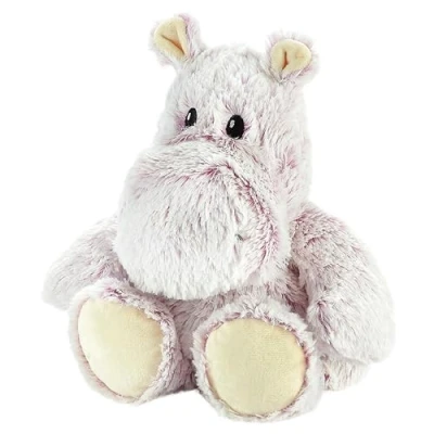 Abbildung von Warmies Plüsch Marshmallow Nilpferd Mikrowellen Erwärmbarer Gewichteter Teddy mit französischem Lavendelduft, heißer oder kalter Weizensack für kühle Entspannung und warme Linderung