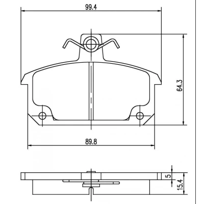Abbildung von MAPCO 6903 Bremsbelagsatz Vorderachse RENAULT: 5 Schrägheck