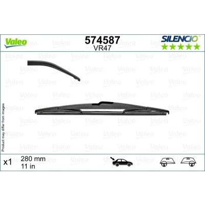Abbildung von Scheibenwischer Valeo 574587 280mm hinten Bügelwischblatt TOYOTA: Prius Plus, Corolla Verso, JEEP: GRAND CHEROKEE 4, KIA: RIO 3