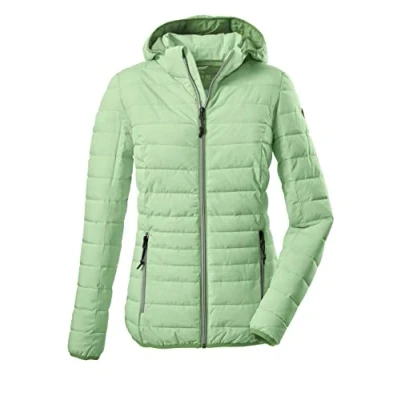 Abbildung von G.I.G.A. DX Damen Casual Funktionsjacke in Daunenoptik mit abzippbarer Kapuze Uyaka Stripe, strahlendgrün, 40, 34313 000
