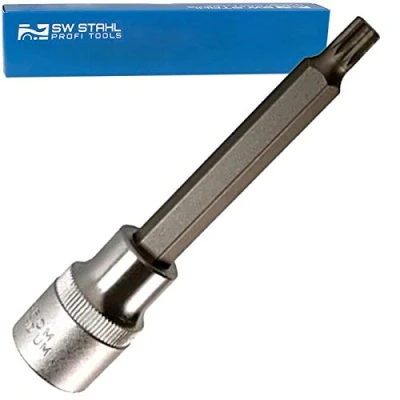 Abbildung von SW Stahl 05203SB Steckschlüsseleinsatz 1/2Zoll Spline M10 Chrom Vanadium Innenvielzahn Lang