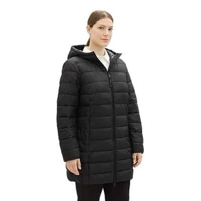 Abbildung von TOM Tailor PLUS Lightweight Stepp Wintermantel, Damen, Größe: 46, Deep black