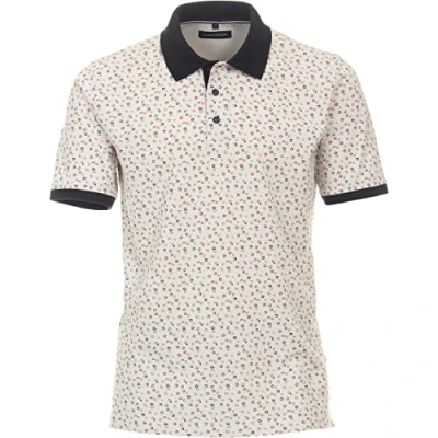 Abbildung von Casamoda Print Poloshirt, Herren, Größe: XL, Champagner