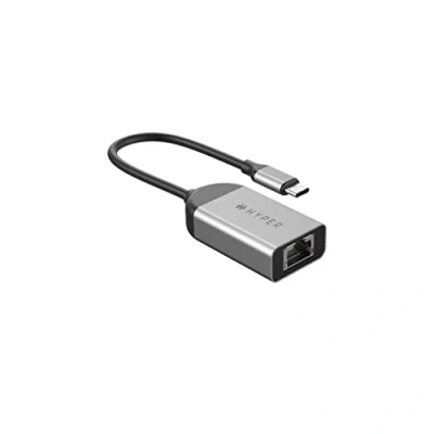 Abbildung von HyperDrive USB C auf 2.5Gbps Ethernet Adapter, Works with Chromebook Zertifiziert, LAN Adapterkabel, Silber