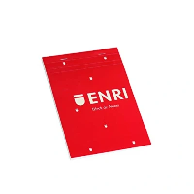 Abbildung von Enri 100102763 Pack von 5 Haftnotizen gehefteter rote Paperback, A5/148 x 210 mm