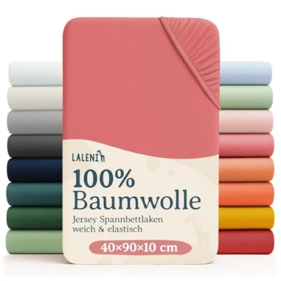 Abbildung von Spannbettlaken Atmungsaktives weiches und wärmendes Spannbettlaken, Laleni, Baumwolle, Gummizug: rundum, (1 Stück), Kinderbett, Spielgitter, Wiege oder Stubenwagen mit Rundumgummizug
