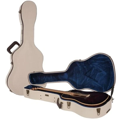 Abbildung von Gator Cases Journeyman Serie Deluxe Holzkoffer für Dreadnaught Akustikgitarren, beige (GW JM DREAD)