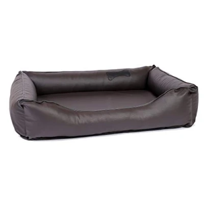 Abbildung von CopcoPet Hundebett Orthopädisch Paco Kunstleder Braun Gr: L 90 x 70 cm Visco
