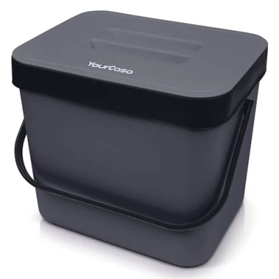 Abbildung von YourCasa Biomülleimer YourCasa® Küche 7L Mit Halterung, Sieb und Deckel, 7 Liter, Halterung