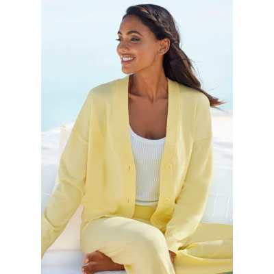Abbildung von Lascana Strickjacke, Damen, Größe: 32/34, Gelb