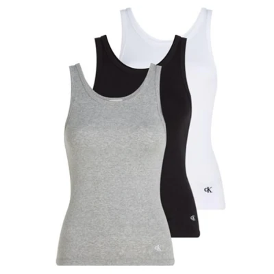 Abbildung von Calvin Klein Underwear Scoop NECK 3 PACK Unterhemd/shirt, Damen, Größe: Small, Black/white/grey heather