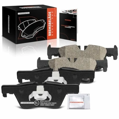 Abbildung von Frankberg 4x Bremsbelag Bremsbeläge Hinten Kompatibel mit 1er F20 F21 114 125 2010 2023 2 F23 1.5L 2.0L 2014 2021 3er F30 F80 316 330 1.6L 2011 2018 Replace# 34206873094